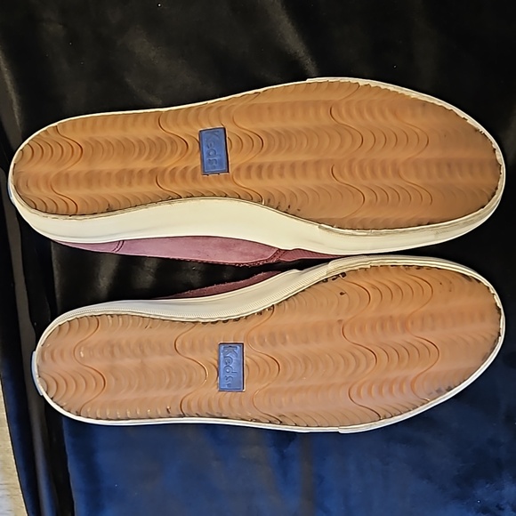 Keds Dream Foam Maroon suede ribbed  Slip ons in size 8 - Picture 6 of 9